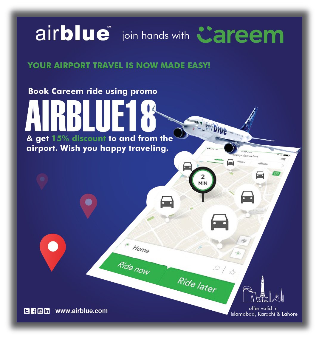 Airblue on Twitter "airblue & Careem all set to go an extra mile to