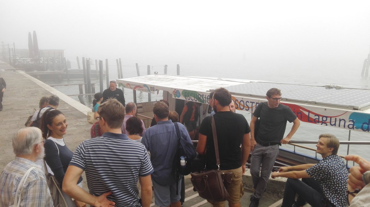 Aarg_Venice2018's tweet photo. It's a very foggy morning today ib #Venice. But #Aarg2018 are ready to leave for the post-conference tour! We are going to visit many Islands in the lagoon. https://t.co/KCHVbF24HT