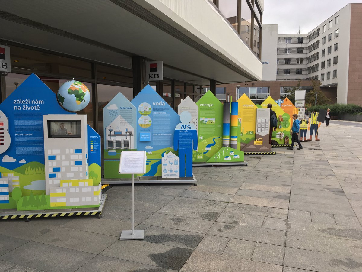 henrikdavidsso2's tweet photo. #skanska Management Meeting in Prague. Sustainability info in an easy/fun way outside the conference centre open to public. https://t.co/vwdqE3bO97