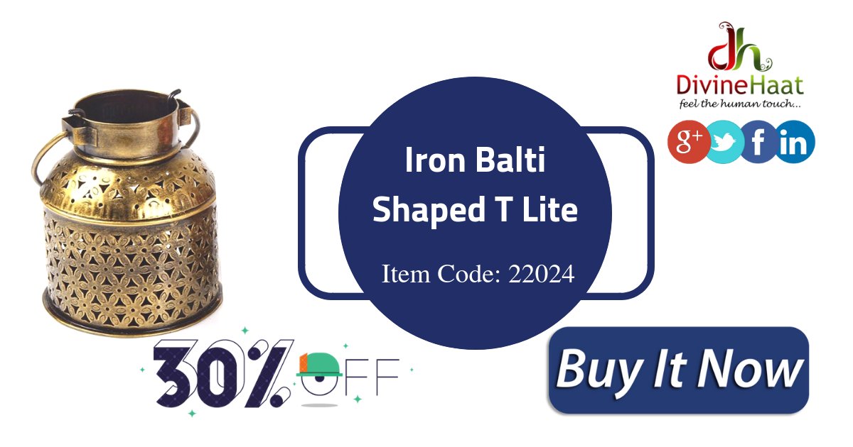 This is a Classic from Indian Rural Artists with a cut work design. It is must have if you love collecting unique designs for home decoration. We promise a class of classic products and top quality. 
#Divinehaat #Handcrafts #Ironbalti #Attractiveprice #Discountedrates #Buynow