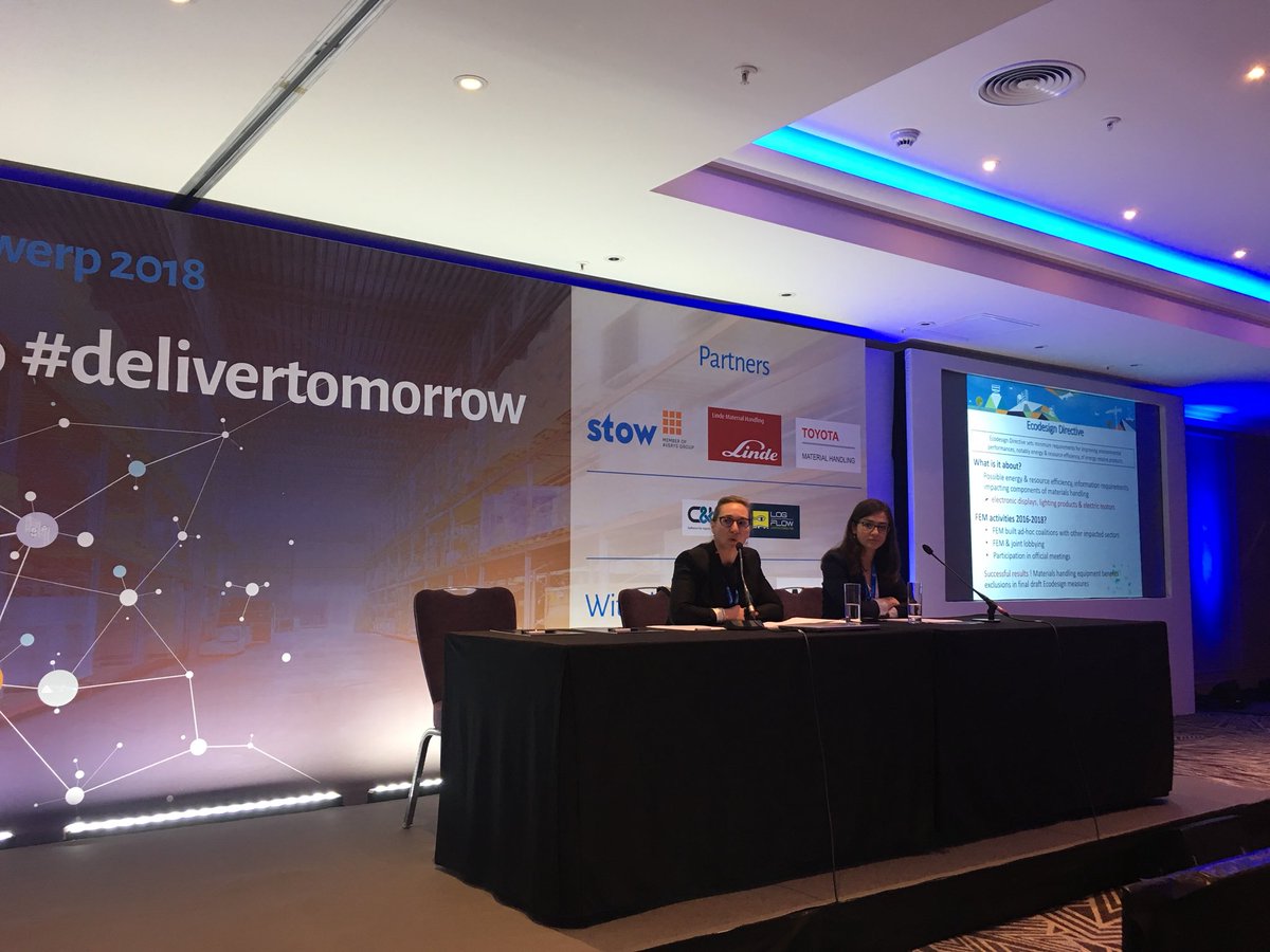 #FEM2018 Congress ongoing. Regulatory update to the members to be followed with the general assembly. And then the big moment: award ceremony of the Smart Logistics Challenge #delivertomorrow