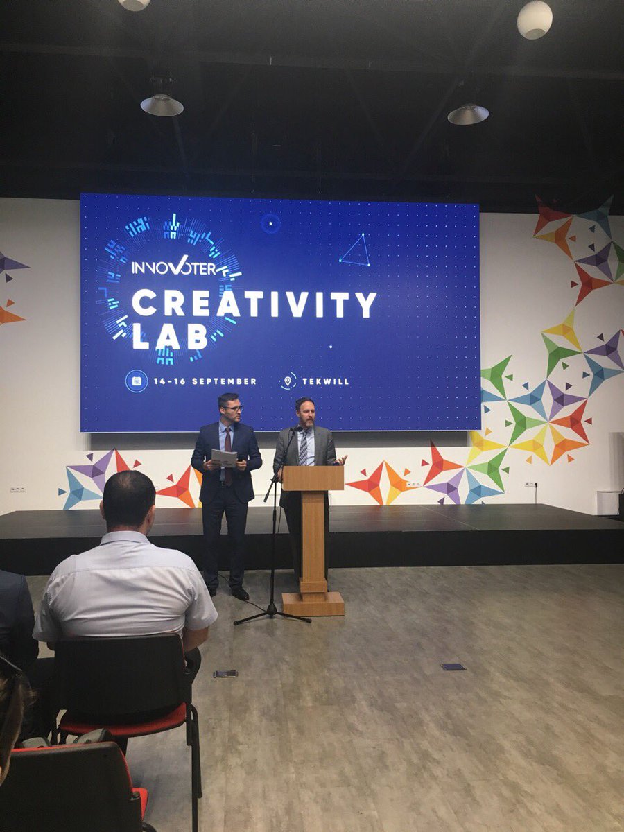 stefanliller's tweet photo. Opening the #InnoVoter Creativity Lab where young professionals and enthusiasts will spend three days collaborating and co-creating an application that will visualize disaggregated voter turnout in real-time and preliminary results in each constituency on #Election Day. https://t.co/Yo08C2roYd