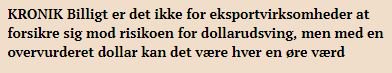 🇩🇰(For our Danish followers): Vores økonomer <a href="/LasOlsen_DB/">Las Olsen</a>, <a href="/christintuxen/">Christin Tuxen</a> og <a href="/morten_helt/">Morten Helt</a> har en kronik i dagens <a href="/borsendk/">Børsen</a>, hvor vi argumenterer for, at selvom dollarforsikring er dyr, så er alternativet værre - læs med her borsen.dk/nyheder/opinio… @SteenBocian #dkøko