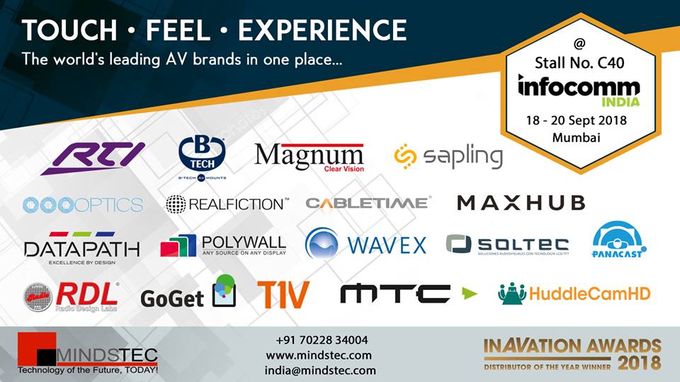 mskarthi91's tweet photo. @Mindstec @InfoCommIndia Visit us Stall No.C40 #av #mindstec #t1v #btech #cabletime #goget #soltec #polywall #datapath #mtc #display #maxhub #rti #bt8310 #multiviewer #magnum #wavex #huddlecam #panacast #bangalore #mumbai #bombay #india #avit #technology #controlsystem #control https://t.co/AvYfo2VvkZ
