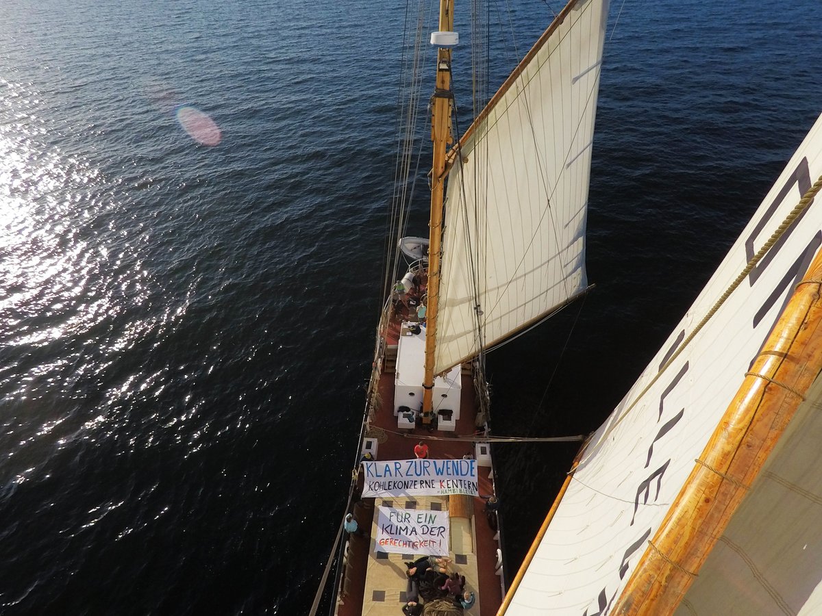 Klar zur Wende - Kohlekonzerne kentern. #HambiBleibt  Für ein Klima der Gerechtigkeit!
