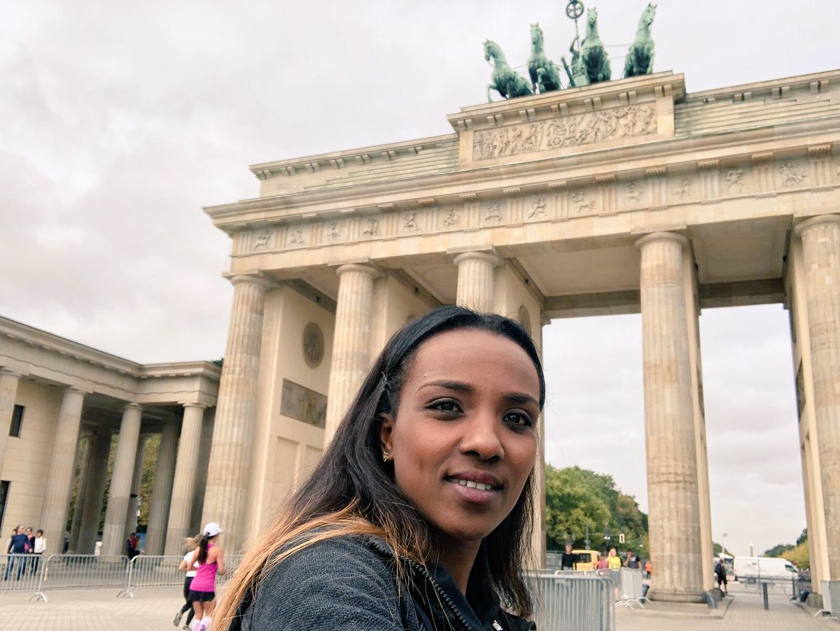 Tirunesh Dibaba (@tirudibaba) on Twitter photo Early morning photograph at the Brandenburg Gate - looking forward to running through on Sunday morning. What a special place to finish <a href="/berlinmarathon/">BMW BERLIN-MARATHON</a> / #justdoit Early morning photograph at the Brandenburg Gate - looking forward to running through on Sunday morning. What a special place to finish <a href="/berlinmarathon/">BMW BERLIN-MARATHON</a> / #justdoit