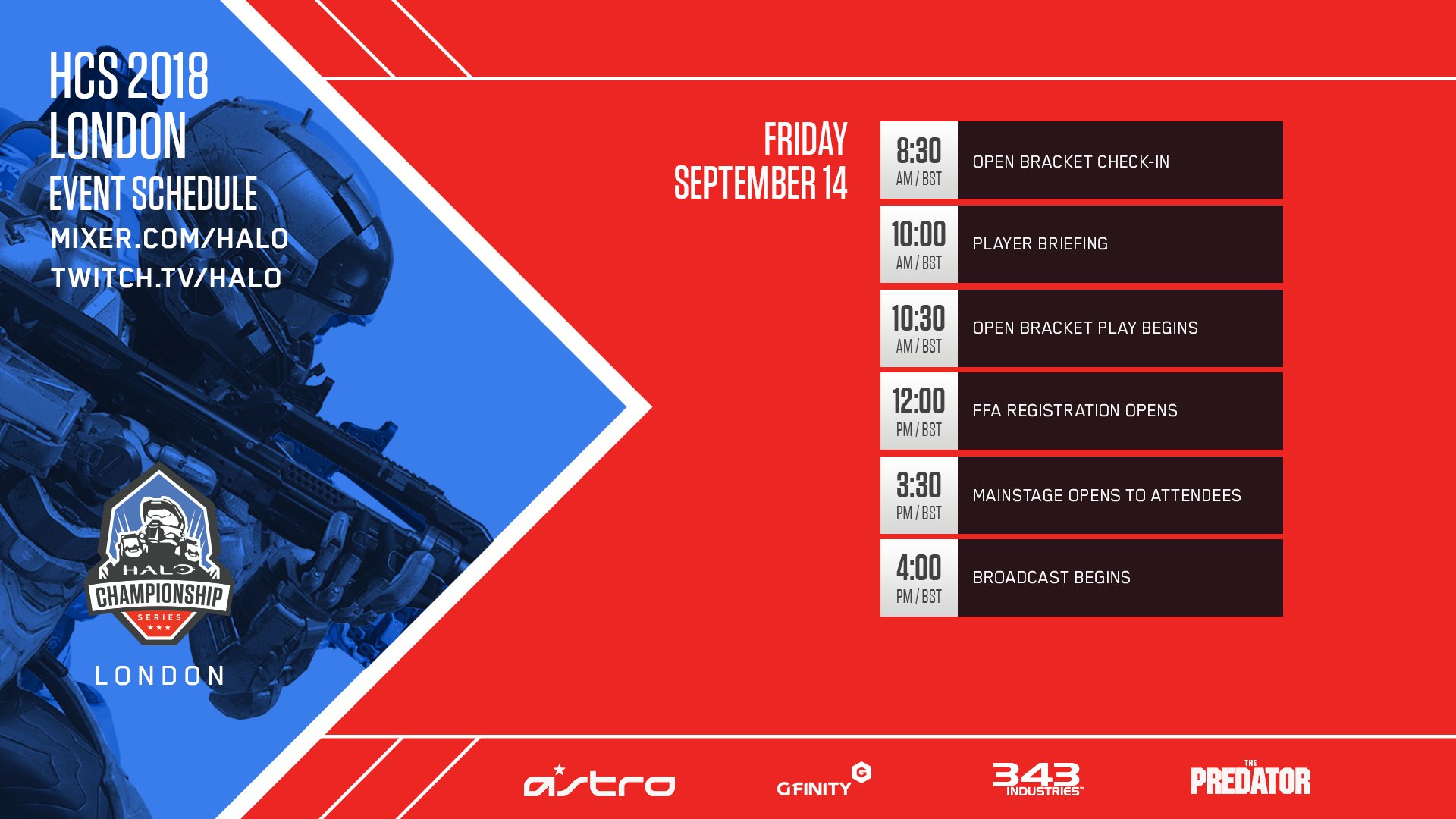 Halo Esports HCS on Twitter "Checkin for Open Bracket teams has