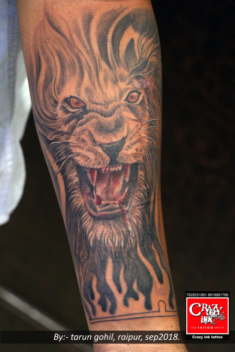 lion roar tattoo