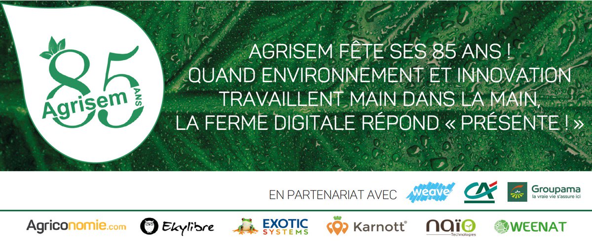 FermeDigitale: [RV] Agrisem fête ses 85 ans ! Quand #environnement et #innovation travaillent main dans la main, FermeDigitale répond "présente" ! Retrouvez le 19/09 à l'Abbaye de Fontdouce (17), 6 #startup de la #teamLFD pour parler "agriculture de dema…