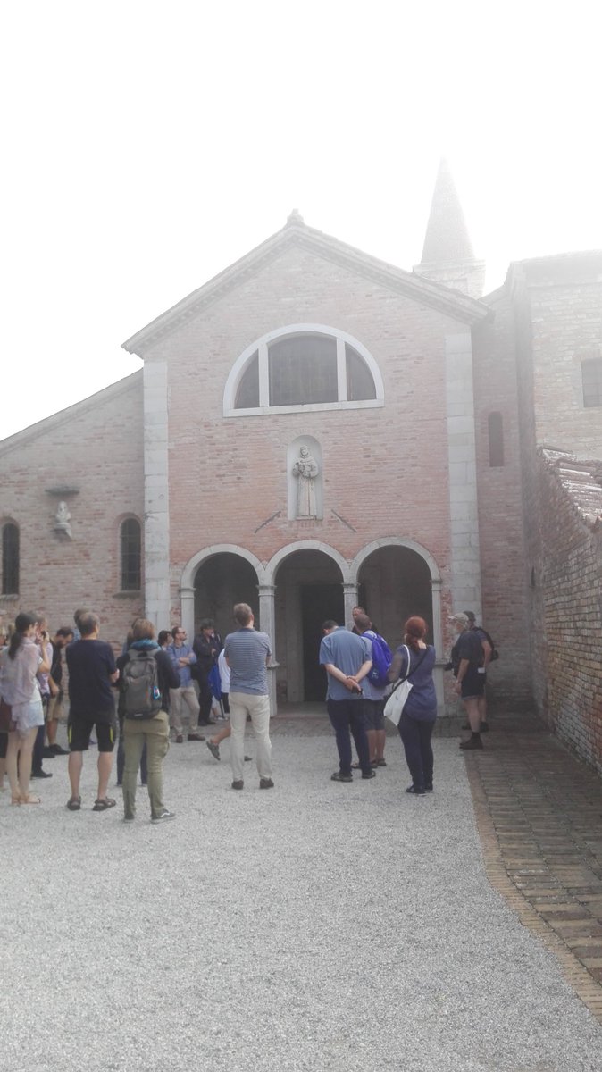 Aarg_Venice2018's tweet photo. . #Aarg2018 arrived at their first stop:we are now at San Francesco del Deserto, a little island inhabited by 5 monks. The church and the abbey was founded after the arrival of Saint Franciscus, who lived here for a while after his return from the Holy Land. https://t.co/vEr1BgOJ68