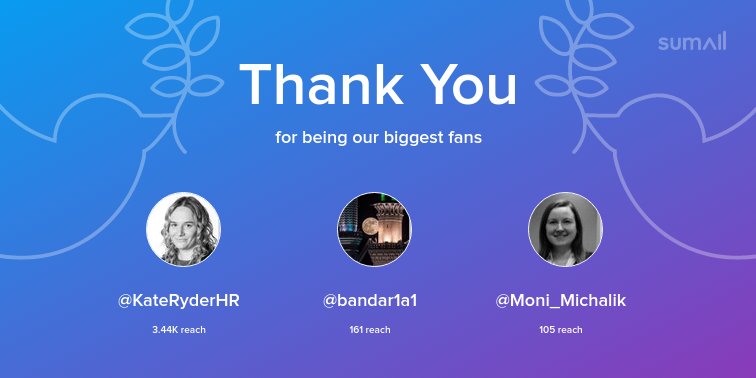 Our biggest fans this week: @KateRyderHR, <a href="/bandar1a1/">Bandar22</a>, <a href="/Moni_Michalik/">Monika Michalikova (she/her)</a>. Thank you! via sumall.com/thankyou?utm_s…