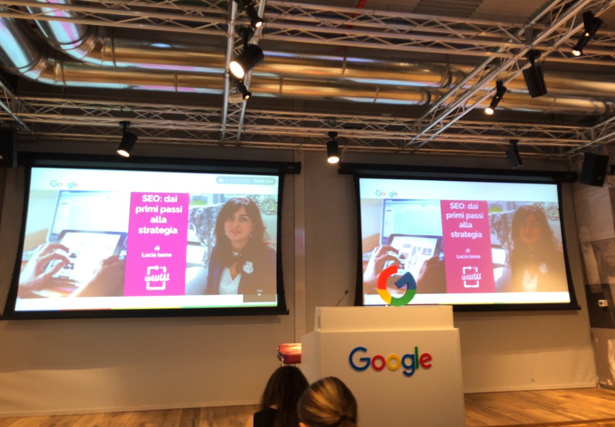 giulia_facciola's tweet photo. Today in @googleitalia for #gdseo with @LuciaIsone!
#workwidewomen https://t.co/SATVNp6ZUB