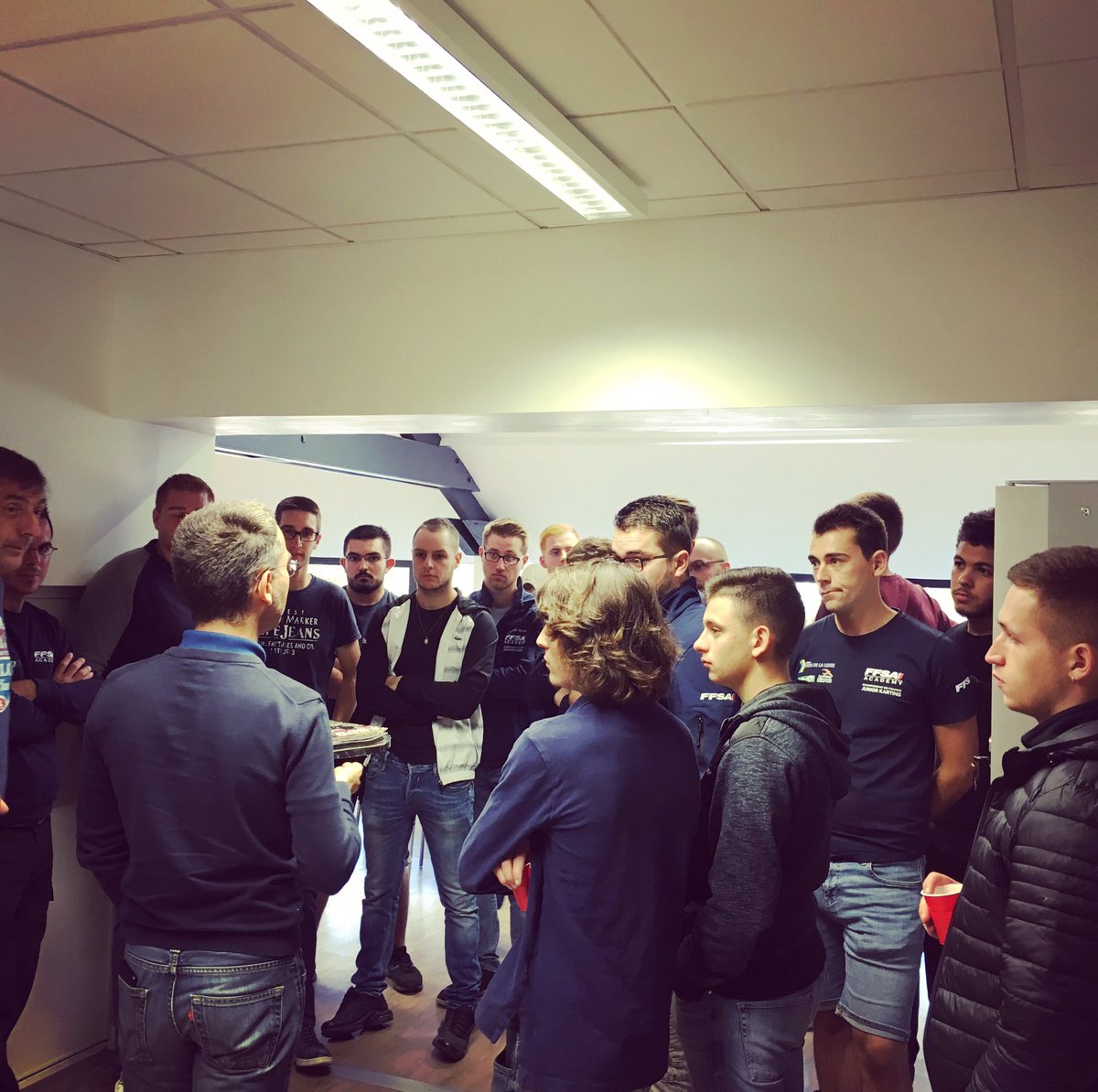 damsracing's tweet photo. Boss' speach sharing experience with the young trainee from @ffsaacademy this morning @damsracing #trainee #experience #nicevisit #knowledge #motorsport #racing #damsracing #sarthe #sarthedeveloppement https://t.co/M21fx83z8s