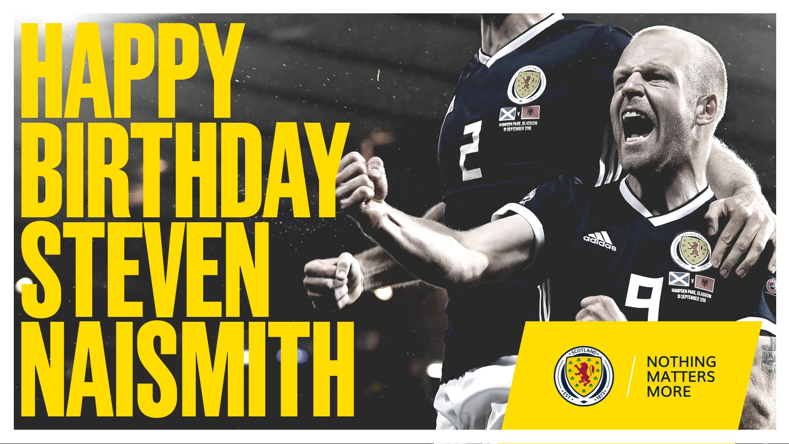  | Happy Birthday to Scotland forward Steven Naismith!

4  7  caps for       8  goals scored  