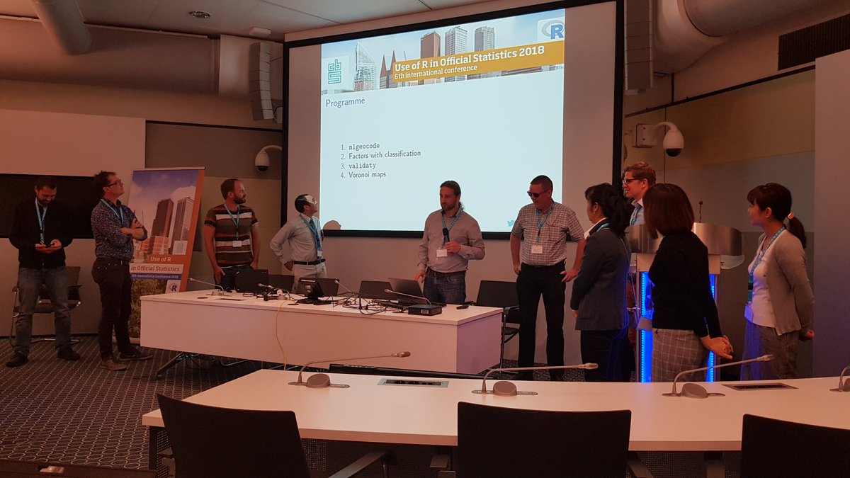 The group of #rstat users who turned into developers during the #unconfUROS hackaton just before @uRos2018. Check out the nice packages they implemented:

github.com/uRos2018/uncon…

And @EggePolle rocking his #awesome pink sunglasses

@markvdloo