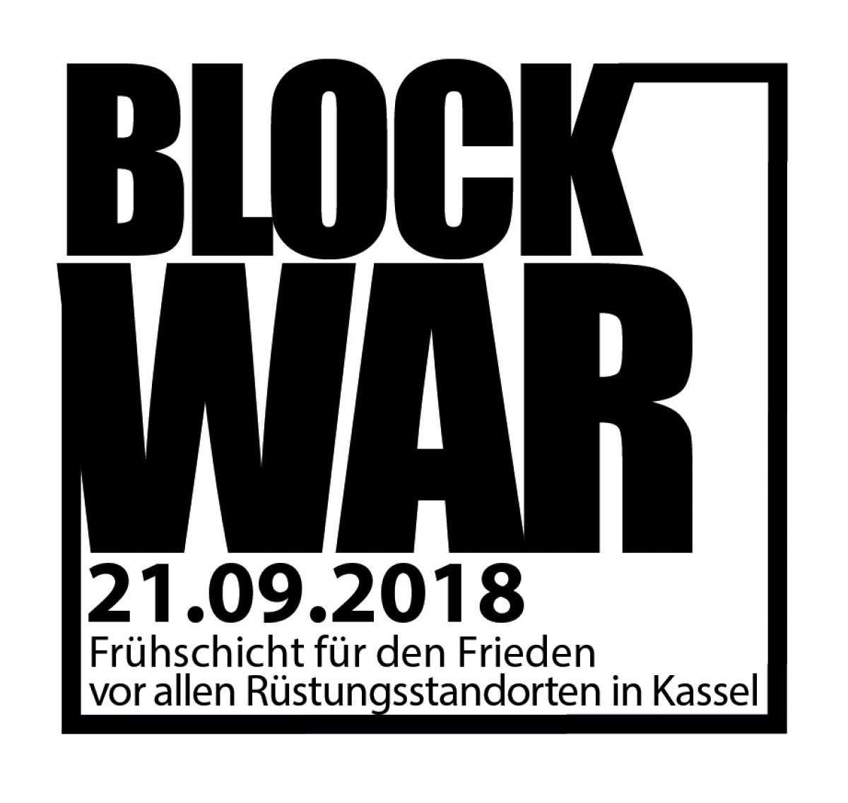 Block War! Am 21. September werden viele Menschen in #Kassel früh morgens die Zugänge zu den diversenen Waffenfabriken blockieren! War starts here - let's end it here! Kommt zur Frühschicht für den Frieden! #Antimilitarismus Account für die Aktion: @BWKassel