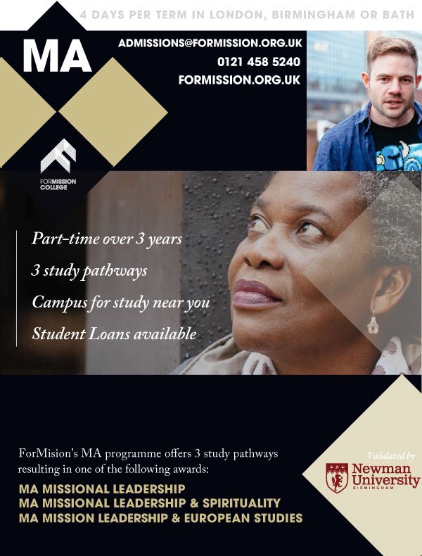 ForMission_Col's tweet photo. Would you like to go on #mission 🤔

Mission is the heartbeat of all we do,

We have MA in Missional leadership &amp; BA in Theology &amp; Mission as well as some unaccredited courses,

#missiontraining #bible #Christ ✝️

Call 0121 458 5240 or email admission@formission.org.uk https://t.co/sqSiI2bJMv