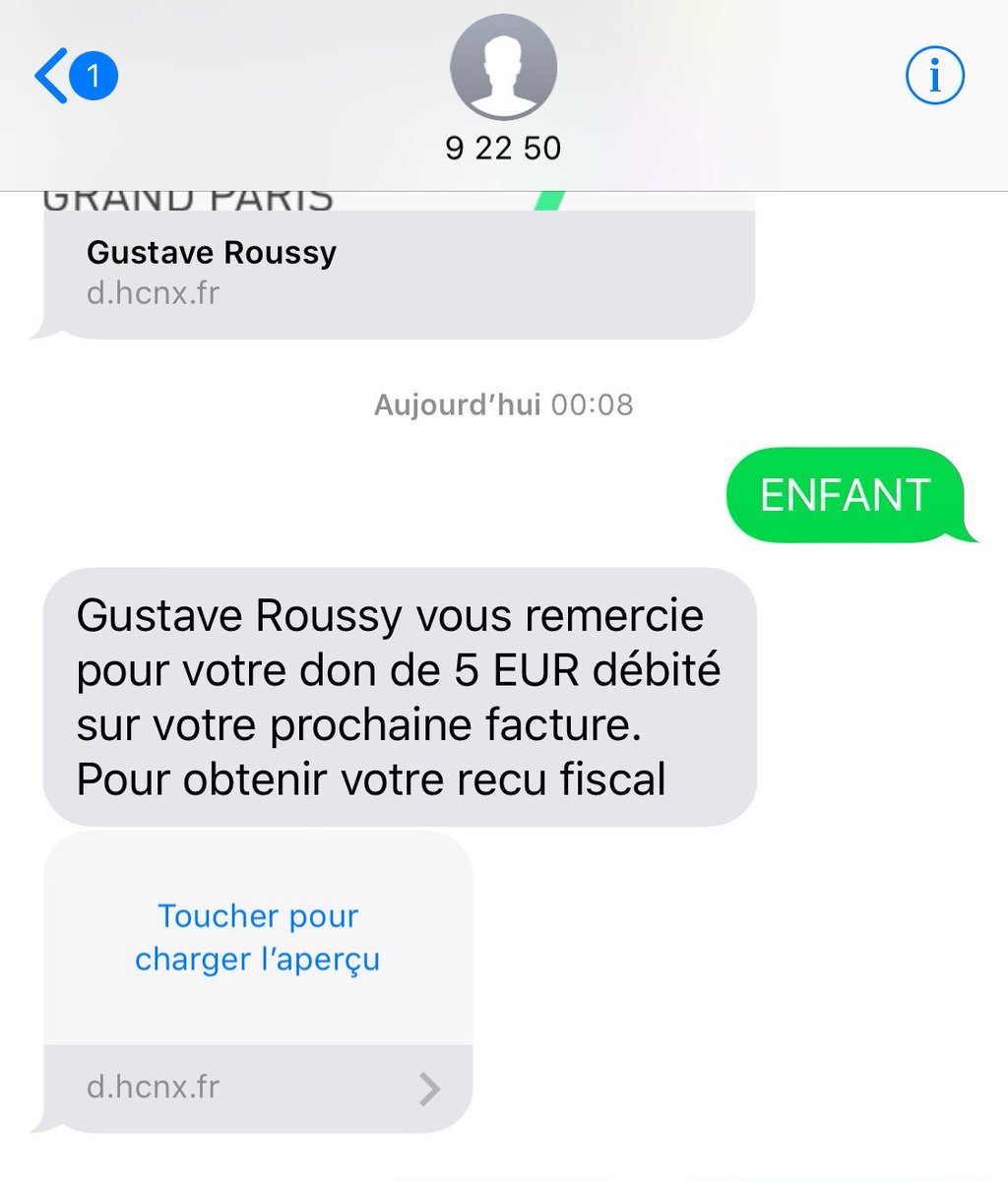 DenisEstelle's tweet photo. Je l’ai fait et tout le monde peut le faire... !!!! Envoyez un SMS avec le mot ENFANT au 92250 pour faire un don de 5€ afin d’aider la recherche sur les cancers pédiatriques. Ça ne prend que quelques secondes, foncez  !! 💪#solidarite #septembreenor @GustaveRoussy https://t.co/oxe1QiGS6B
