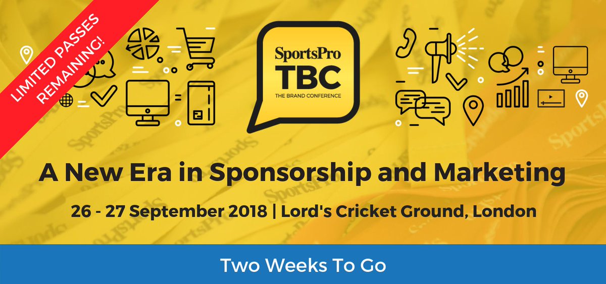 SP_Influencers's tweet photo. Two weeks to go until #SPTBC18!

📆 26 - 27 September

Join +350 attendees from the likes of, @Vitality_UK, @Arsenal, @ASICS_ZA &amp; many more!

Sample delegate list 👉https://t.co/JVGy9fG7xq 

LIMITED PASSES ARE REMAINING! 

Book before it's too late: https://t.co/fMS8WLrJVO https://t.co/bZGIFBlyEj
