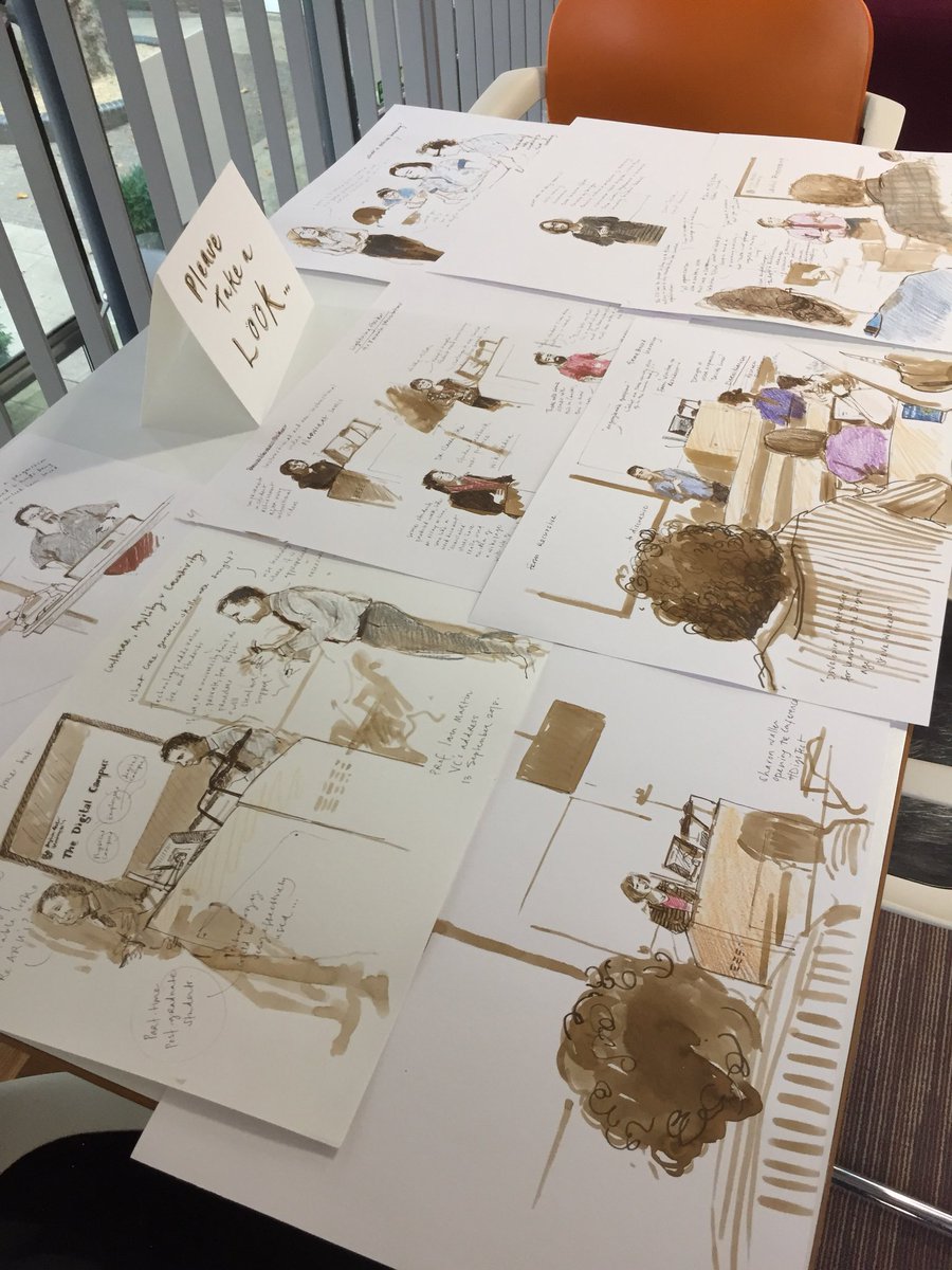 artheart71's tweet photo. I’m drawing again at #DigiFestARU - in Cambridge today. Here are yesterday’s drawings from Chelmsford... https://t.co/F0FI6NSAzU