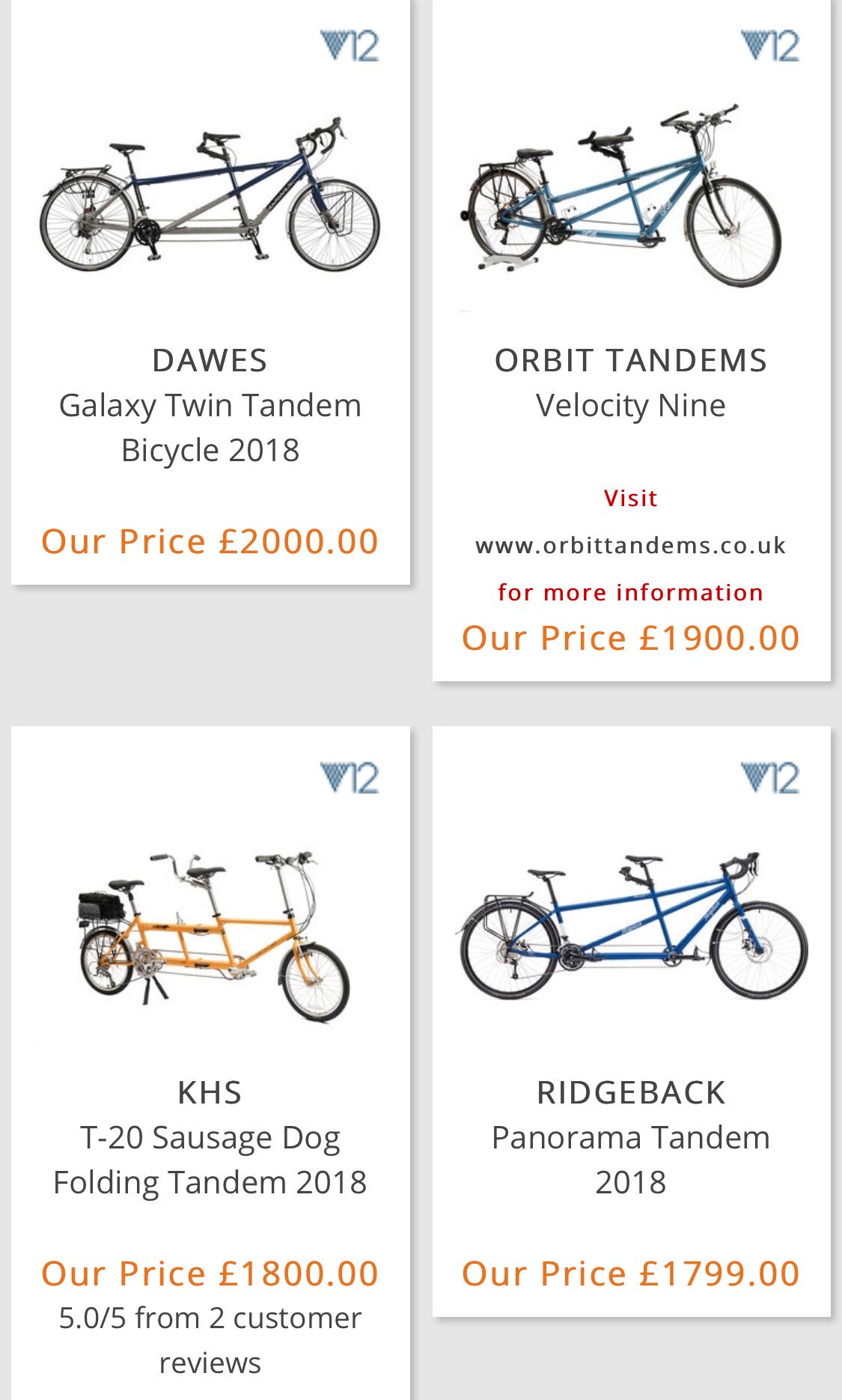 ridgeback velocity tandem
