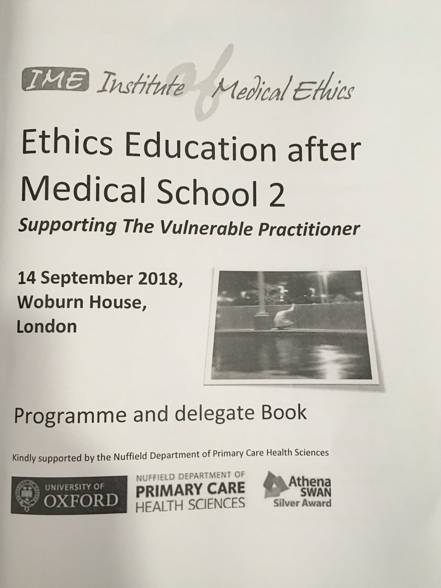 MMS_ethics's tweet photo. I am wearing my Trustee Hat today & am delighted to be Chairing at our @IMEweb Supporting The Vulnerable Practitioner Conference... #ime2018 #caringforthosethatcare https://t.co/gsASWe71I0