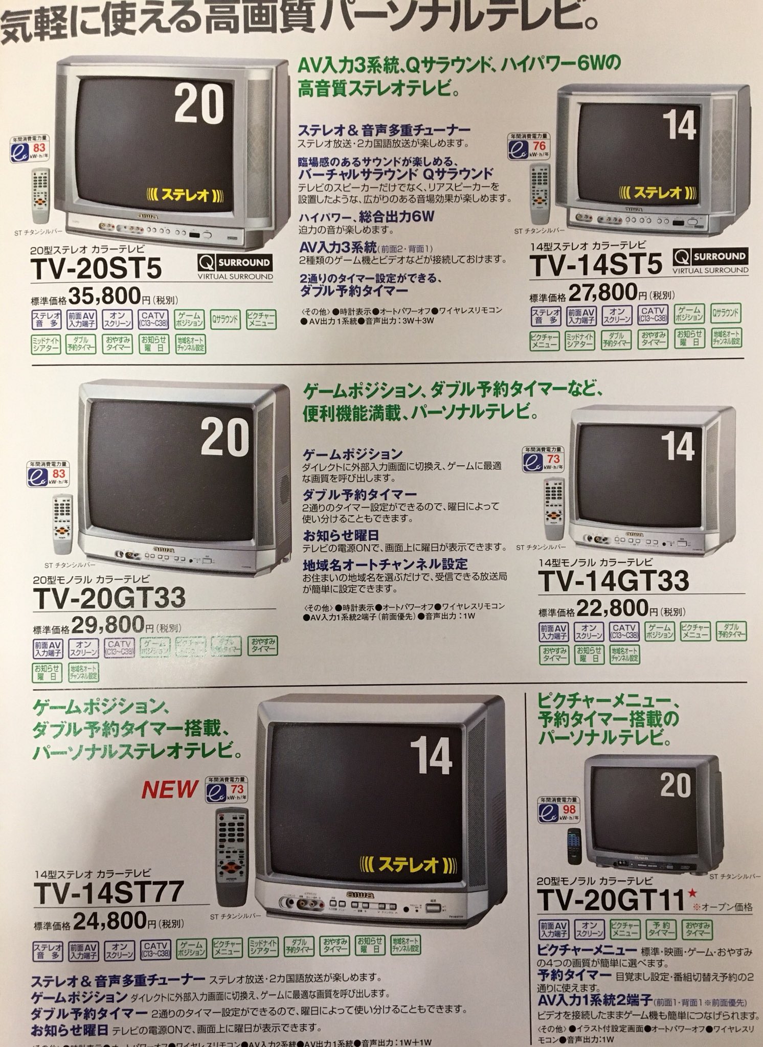 Yahoo!オークション - 格安 美品 アイワ AIWA ブラウン管テレビ