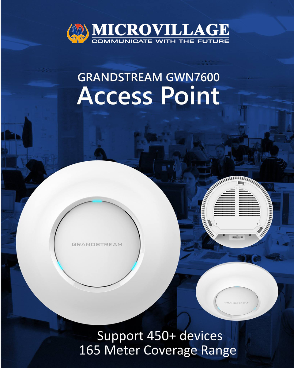 micro_village's tweet photo. Grandstream #Wifi Access Point GWN7600
Designed for small to medium sized businesses, multiple floor offices, commercial locations and branch offices.
@GrandstreamNet #WifiAccessPoint #Network #GWN7600 https://t.co/ndT6brdGDB