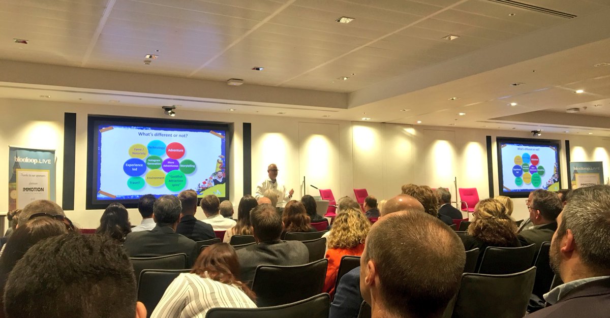 BooProductions_'s tweet image. Blooloop LIVE is fully underway with Mark Fisher from @MerlinEvents starting us off. Tweet us if you&apos;re here! #bloolooplive