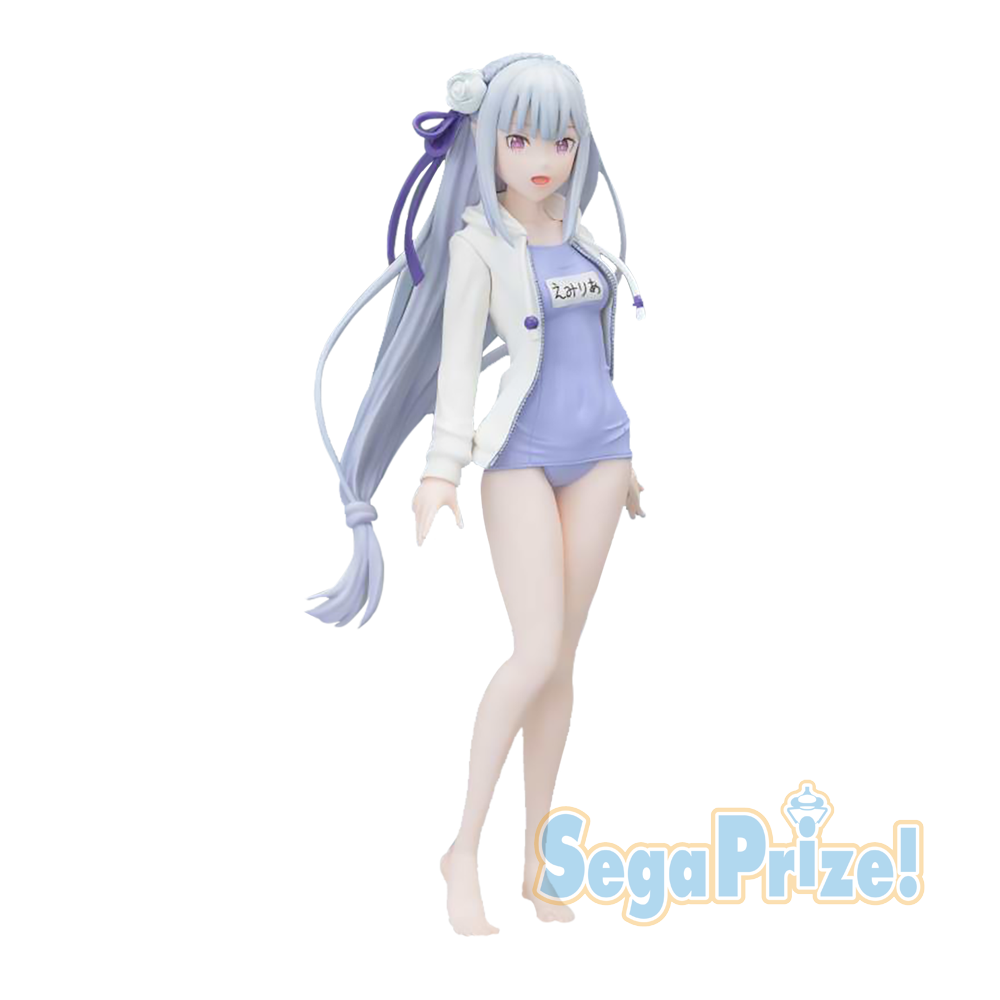 Fglダイナソア Twitterren プライズ入荷情報 Re ゼロから始める異世界生活プレミアムフィギュア エミリア夏の日のe M T入荷致しました エンジェルで神々しいフィギュア爆誕 可愛いスク水に白いパーカー白い足眩しいです フェチポイントでお腹にある皺とおへそ