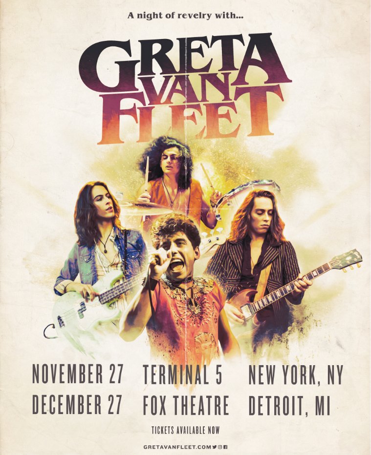 Greta Van Fleet on Twitter "Behold! Tickets to our recently announced