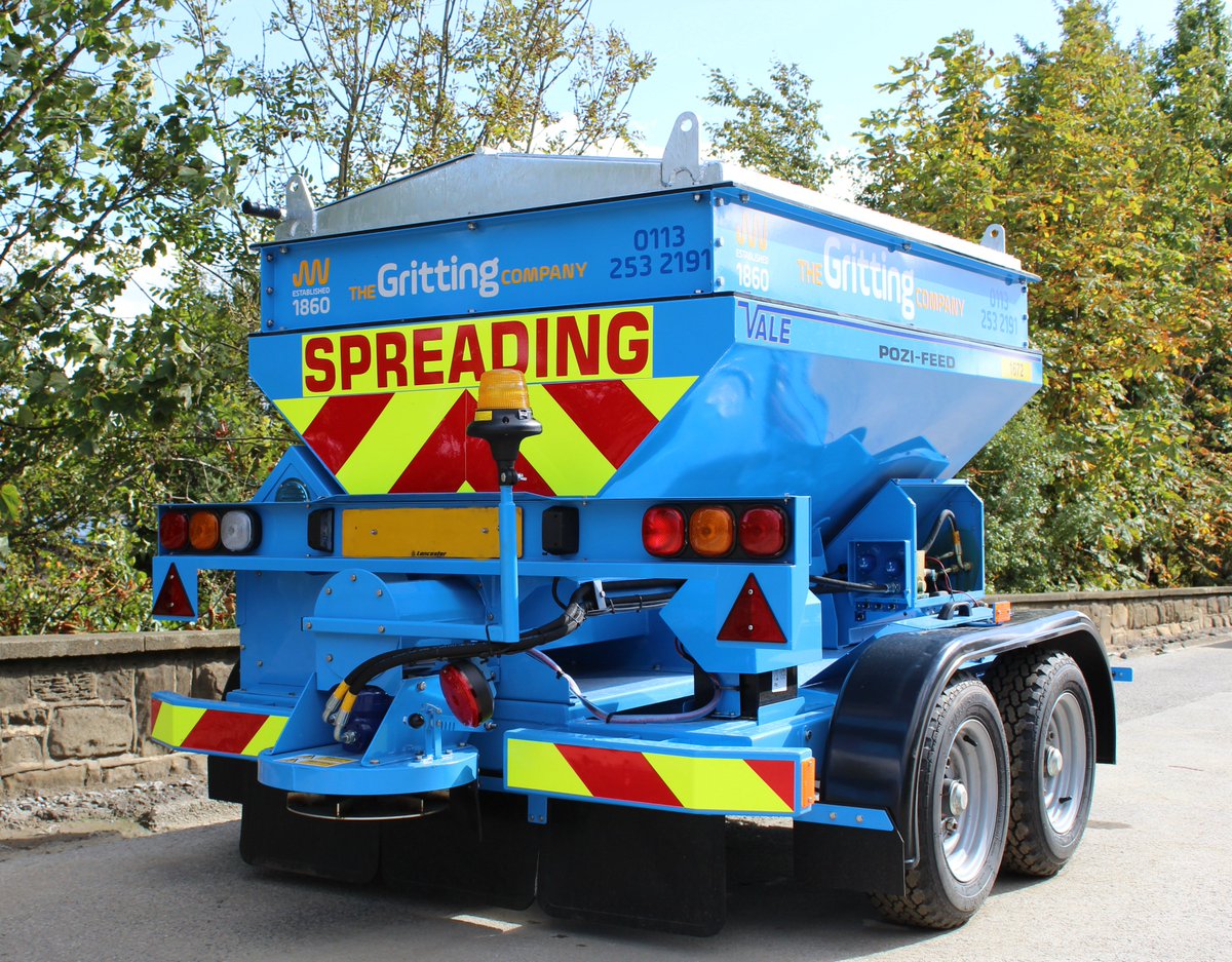 TheGrittingCo's tweet photo. The first of our new spreaders has made it back from being wrapped! #newbod #freshpaint https://t.co/rZm9SHgyVI