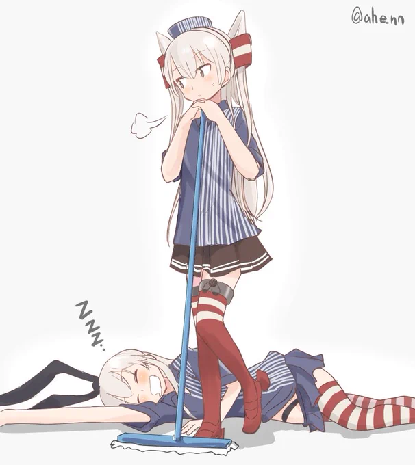 よく働く姉と よく寝る妹
#艦これ版深夜の真剣お絵描き60分一本勝負
#艦これ版真剣お絵描き60分一本勝負_20180914 