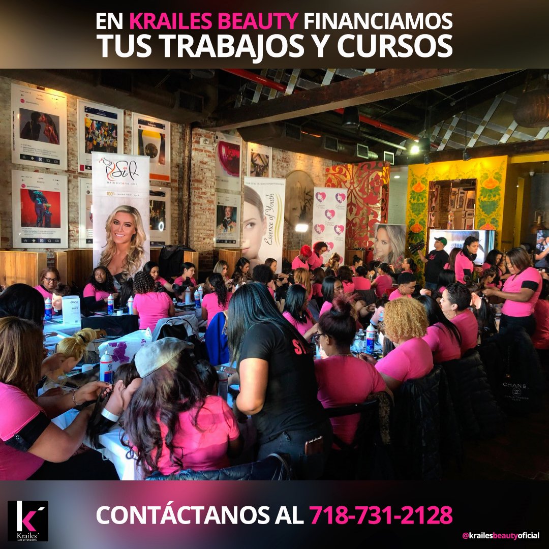 En @Krailesbeautyoficial financiamos tu trabajo ✅ Si estás interesada en nuestros servicios o en nuestras clases te podemos hacer un financiamiento por seis meses sin interés 💰 ¿Quieres más información? Envíame un DM o llama hoy mismo al ☎ 718-731-2128.
#Krailes #cursos