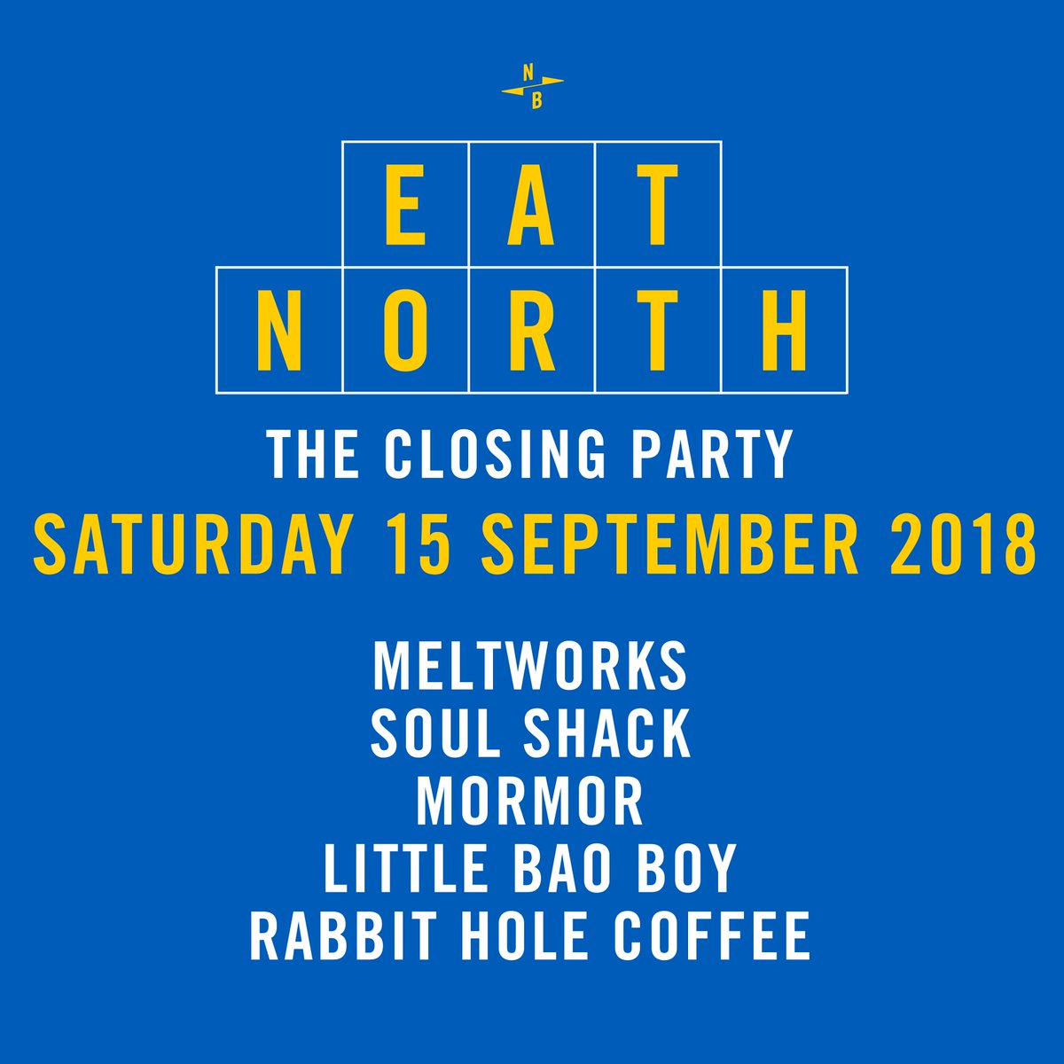 LeedsIndieFood's tweet photo. We are doing it! Tomorrow is our last #EatNorth of 2018 (which we are really sad about)....As a celebration, we have decided to give the first 50 BEERS away FREE on us. Get down early and eat amazing food from @meltworks1 @SoulShackuk @EatMorMor and @LittleBaoBoy #LIF18 https://t.co/2vyul2OBcl
