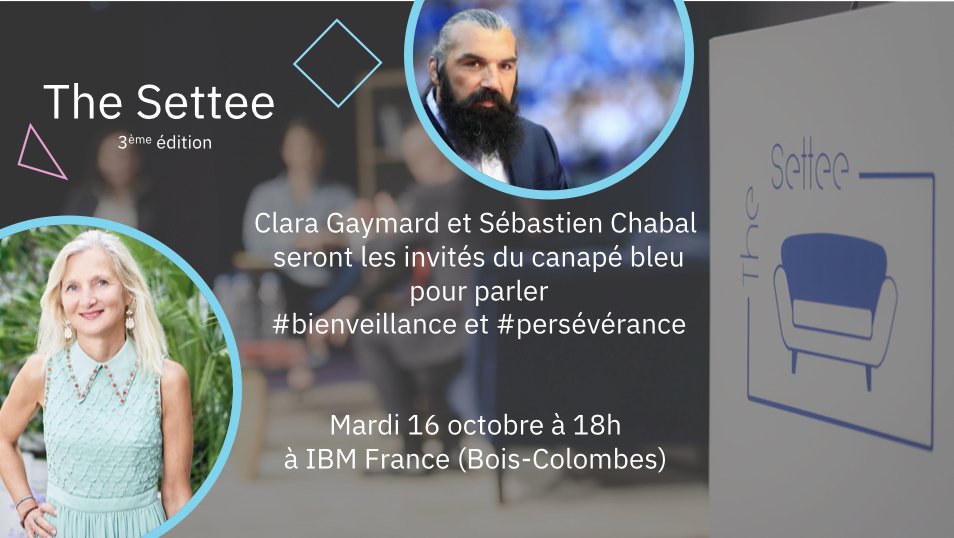 Un duo à la fois musclé et raffiné pour cette 3e édition <a href="/TheSettee/">thesettee</a> avec pour invités <a href="/Clara_Gaymard/">Clara GAYMARD</a> et <a href="/sebchabal/">Sebastien chabal</a> - Inscriptions très prochainement, restez #connectés ! Poke <a href="/IBM_France/">IBM France</a> @RAISE_France #conférence #débat #leadership #transformation