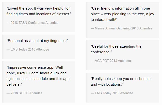 PersonifyShow's tweet image. Effective Mobile App = Happy Attendees. It's as simple as that! Check out the glowing reviews that a2z's #ChirpE #eventapp has been receiving from attendees. blog.a2zinc.net/2018/09/13/chi… #EventPlanner #eventprofs #eventtech #conference #tradeshow
