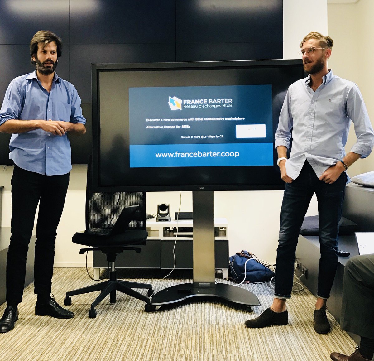 Congratulations to our winners @francebarter that thanks to their product of moneyless community-based transactions, inspired us to see the world of FinTechs through a disruptive lens of FinLess economy. #FinStretchChallenge <a href="/lafabriquebyca/">La Fabrique by CA</a> <a href="/LeVillagebyCA/">Le Village by CA</a> <a href="/LaFrenchTech/">La French Tech</a> #Paris