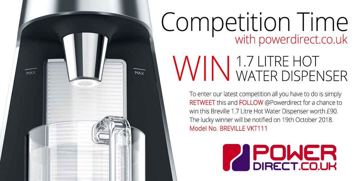 PowerDirectUK's tweet photo. #FridayMotivation... #Retweet &amp; #Follow @PowerDirectUK for a chance to #Win a Breville Hot Water Dispenser. #New #Free to Enter #Competition #Giveaway drawn 19th October 2018. https://t.co/rf2EvjIILJ