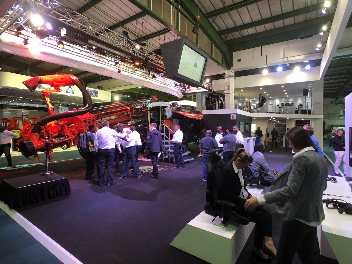 LivionSA's tweet photo. Today is your last day to visit the @Sandvik_Mining stand at @electramining to explore their product and service offering as well as the newly launched Leopard DI650i Drill Rig. Hall 5 Stand B22, B28.
#ElectraMining18 https://t.co/K8Kby8mvsj