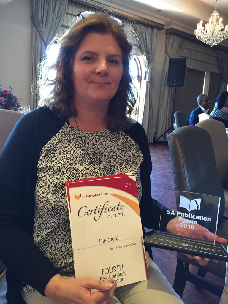 HelenaGavera's tweet photo. Cedar SA has just won best internal magazine for Directions at SA Publication Forum @cedarcontent @clarebroadbent @DirectAxis @mzeterberg https://t.co/gBZMArPxsl