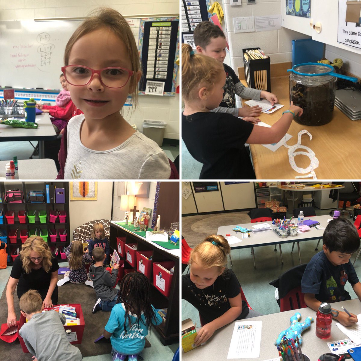 St_JohnXXIII's tweet photo. Learning and growing in @MrsScott2S #choosingjustrightbooks #letterstoourparents #worminquiry #growingbrains  @EICSTalks https://t.co/ZlkZPxlJXx