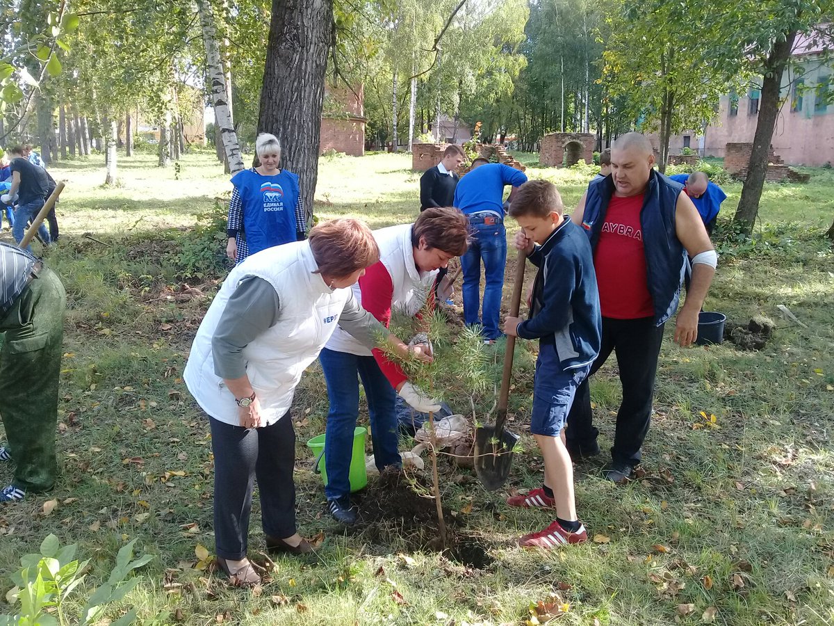 Продолжается благоустройство "Тезинского парка".Более 100 сосен,приобретенные депутатом ИОД Анатолием Буровым,были высажены сегодня партийным активом МО #Вичуга #EP37 и неравнодушными жителями города. 
#Ивановскаяобласть