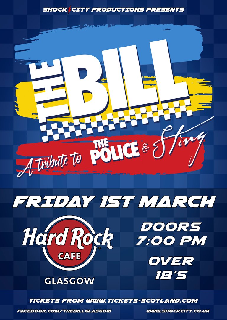 Shock City Productions are delighted to welcome The Bill back to the @HRCGlasgow on Friday 1st March 2019. Tickets are on sale now in person from <a href="/ticketsscotland/">Tickets Scotland</a> on 0141 204 5151 or 0131 220 3234 (EDI) or online here: t-s.co/t2105