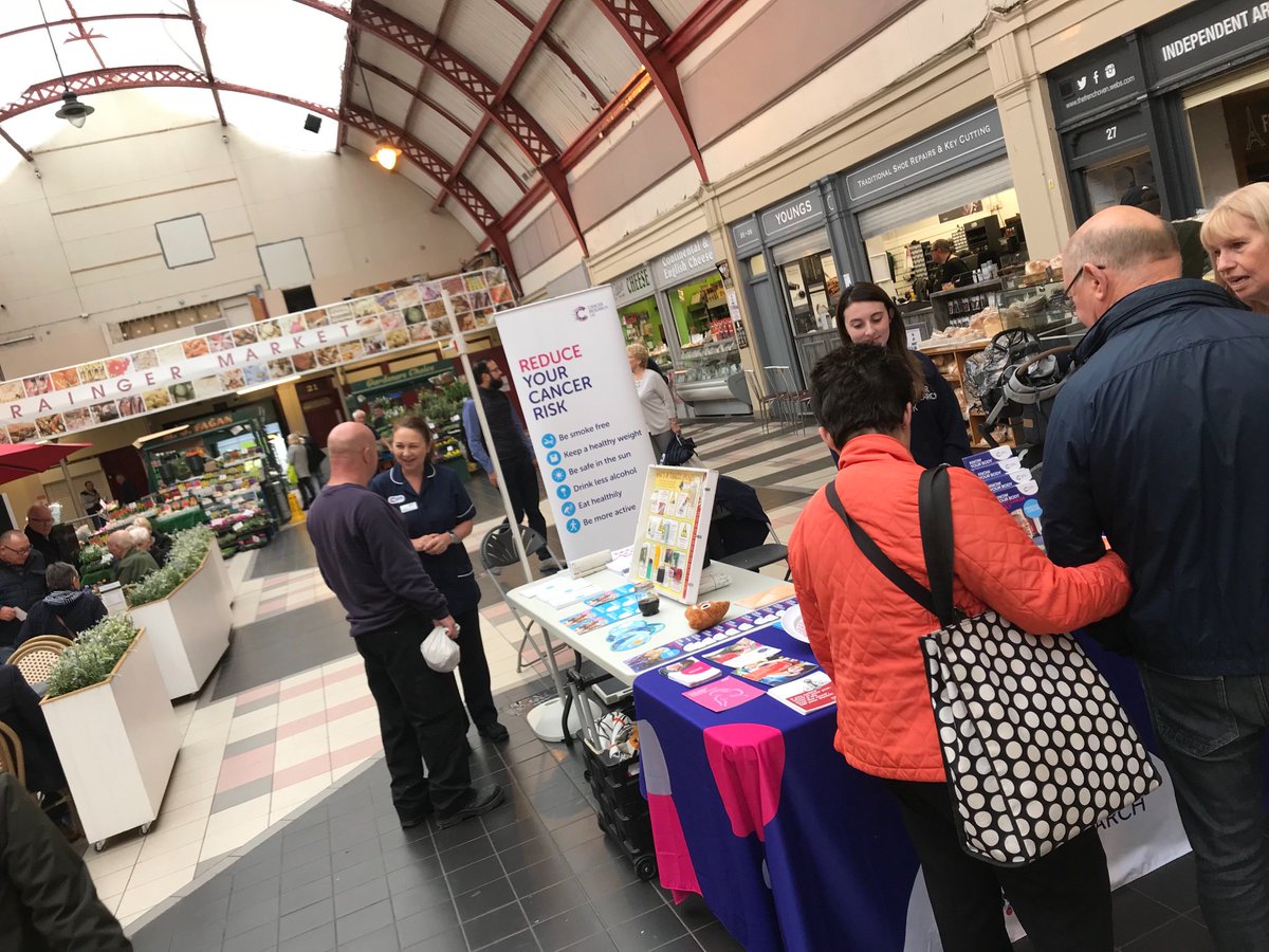 <a href="/CRUKHubNE/">Your CRUK Hub NE</a> , today Friday 14th , we’re back in <a href="/graingermarket1/">Grainger Market</a> , 10-4pm come along for free  advice and information <a href="/HWNewcastle/">Healthwatch Newcastle</a> <a href="/nufcfoodbank/">NUFC Fans Foodbank</a> <a href="/newcastlearea/">Newcastle Tyne & Wear</a>
