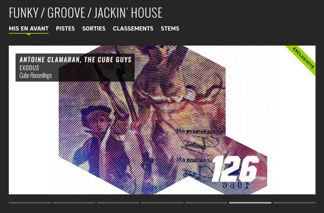 Thanks <a href="/beatport/">Beatport</a> for the support on my latest collab with my friends <a href="/THECUBEGUYS/">TheCubeGuys</a> « Exodus » is already rocking some dancefloors!!!