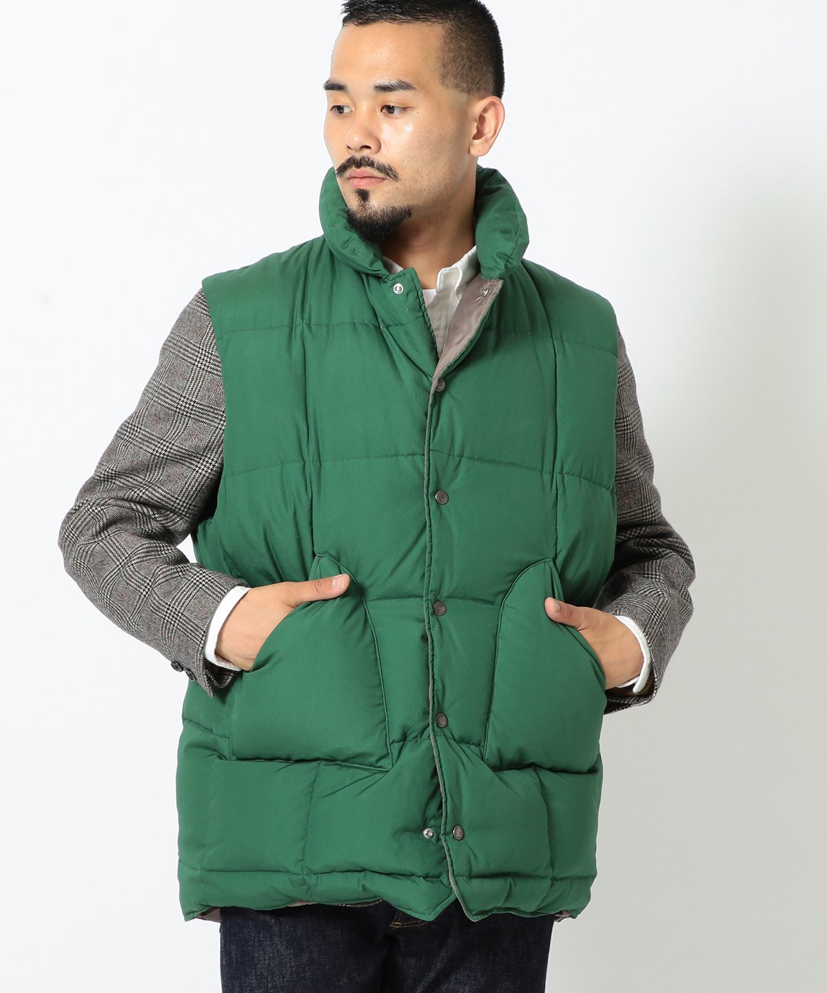 KAPTAIN SUNSHINE/SIERRA DESIGNSダウンベスト キャプテンサンシャイン トリプルネーム 別注 ダウンベスト