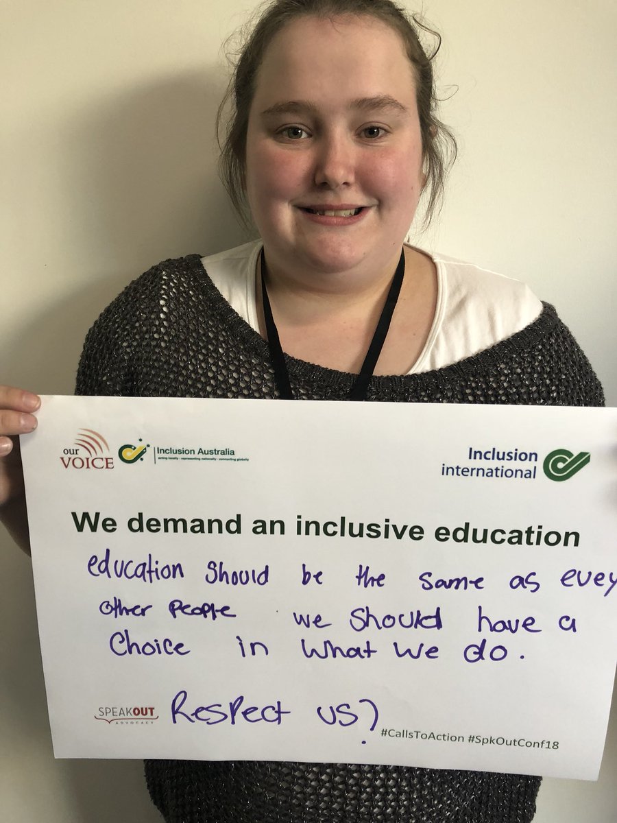 Spk0ut's tweet photo. #self advocates at #SpkOutConf18 worked on @_EmpowerUs #CallsToAction. “We want to be included”
@DANALtd1 @PWDAustralia @ainehillbilly @DavidCorner18 @VALID_Inc @OurVoiceIA @InclusionIntl @inclusionoz https://t.co/RkqsEqARyq