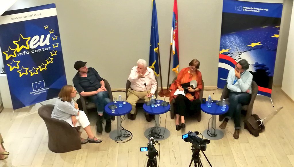eusrbija's tweet photo. Nema dobre vlasti, ima samo dobro kontrolisane vlasti, zaključio je Dragoljub Mićunović na debati "Izazovi savremene demokratije" povodom EU 🇪🇺 dana na #52bitef18 https://t.co/ofGy1MWQRG