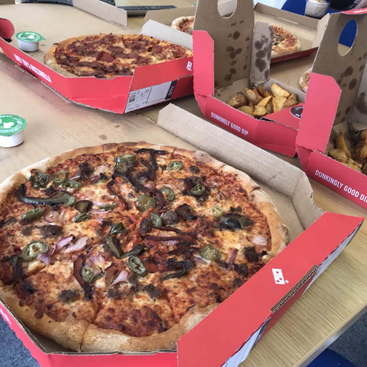 CreatedInEden's tweet image. We’re saying a sad farewell to @_shuffles today as he leaves to go back to uni 🍕🍕